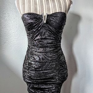 Mini metallic like dress
